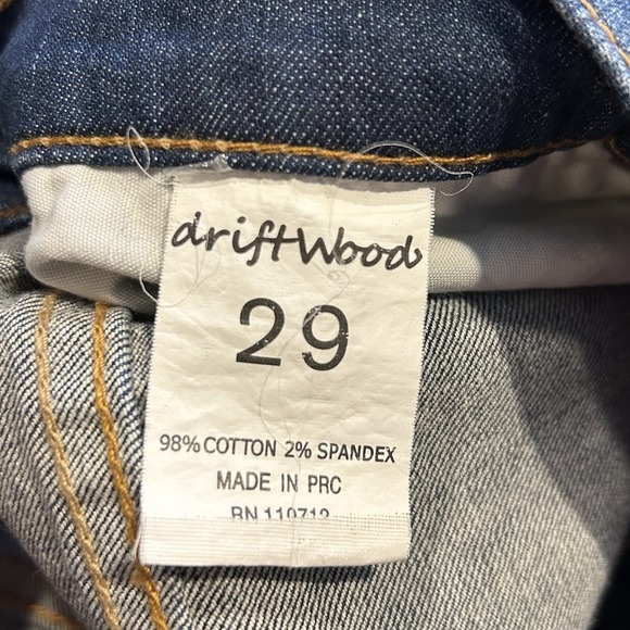 Driftwood \side triangle straight leg jeans Embroidered Size 29 Boho - Picture 5 of 5